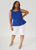 Stretch Crepe Peplum Top