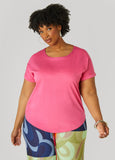 Satin Trimmed French Terry Tee