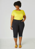 Satin Trimmed French Terry Tee