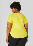 Satin Trimmed French Terry Tee