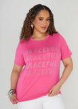 Plus Size Studded Graceful Tee