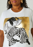 Metallic Graphic Jersey Tee