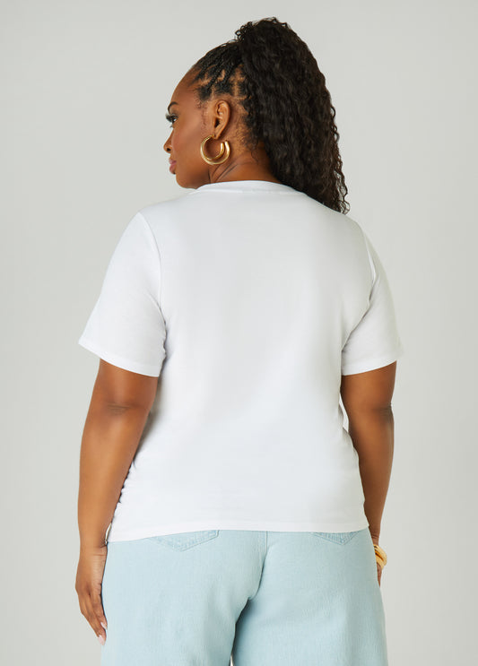Metallic Graphic Jersey Tee