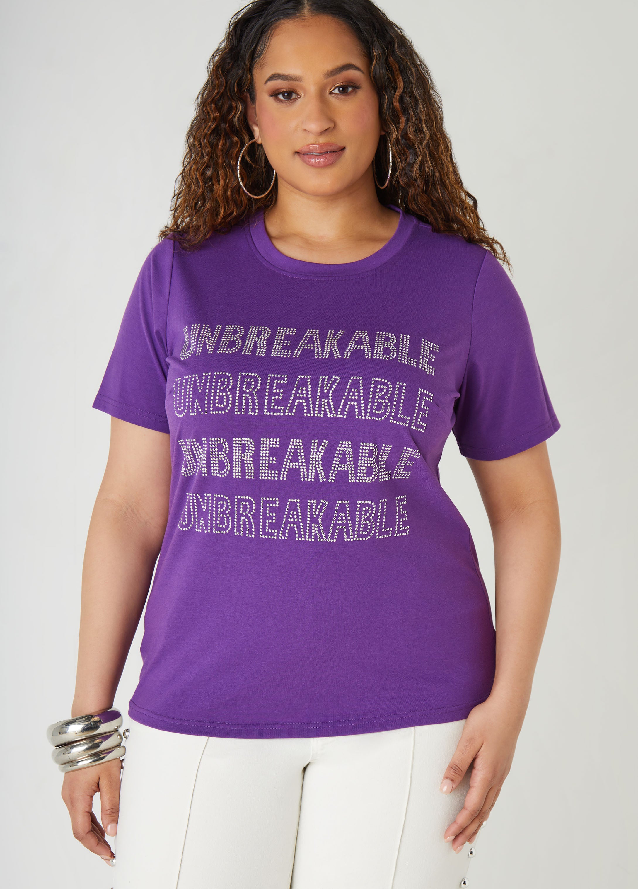 Plus Size Studded Unbreakable Tee
