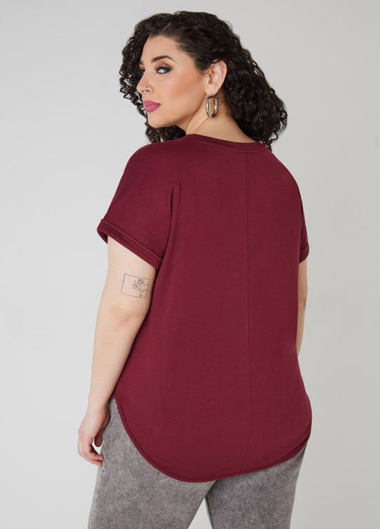Cuffed French Terry Top