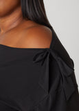 Bow Embellished One Shoulder Top