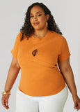 Cutout Ribbed Top
