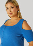 Cold Shoulder Button Detailed Top