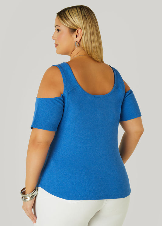 Cold Shoulder Button Detailed Top