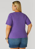 Crystal Keyhole Ribbed Top