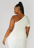 Textured One Shoulder Top