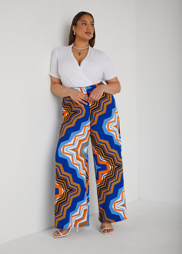 Faux Wrap Jersey Top