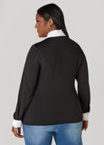 Cutout Poplin Paneled Top