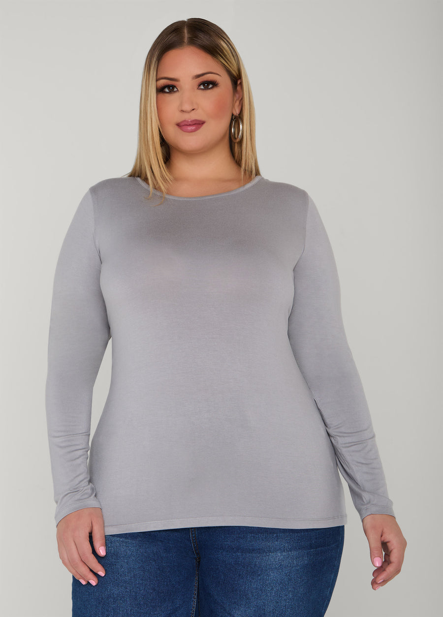 Plus Size The Basic Long Sleeve Jersey Tee