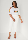 Plus Size Juneteenth Its In My DNA graphic t shirt cutout crystal tee