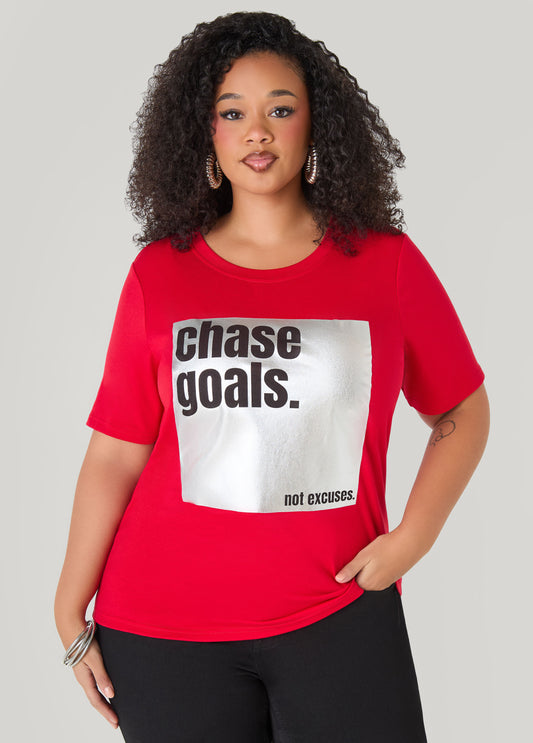 Chase Goals Metallic Graphic Tee