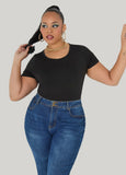 Plus Size Short Sleeve Tee Basic T Shirt Essential Top Jersey Tee