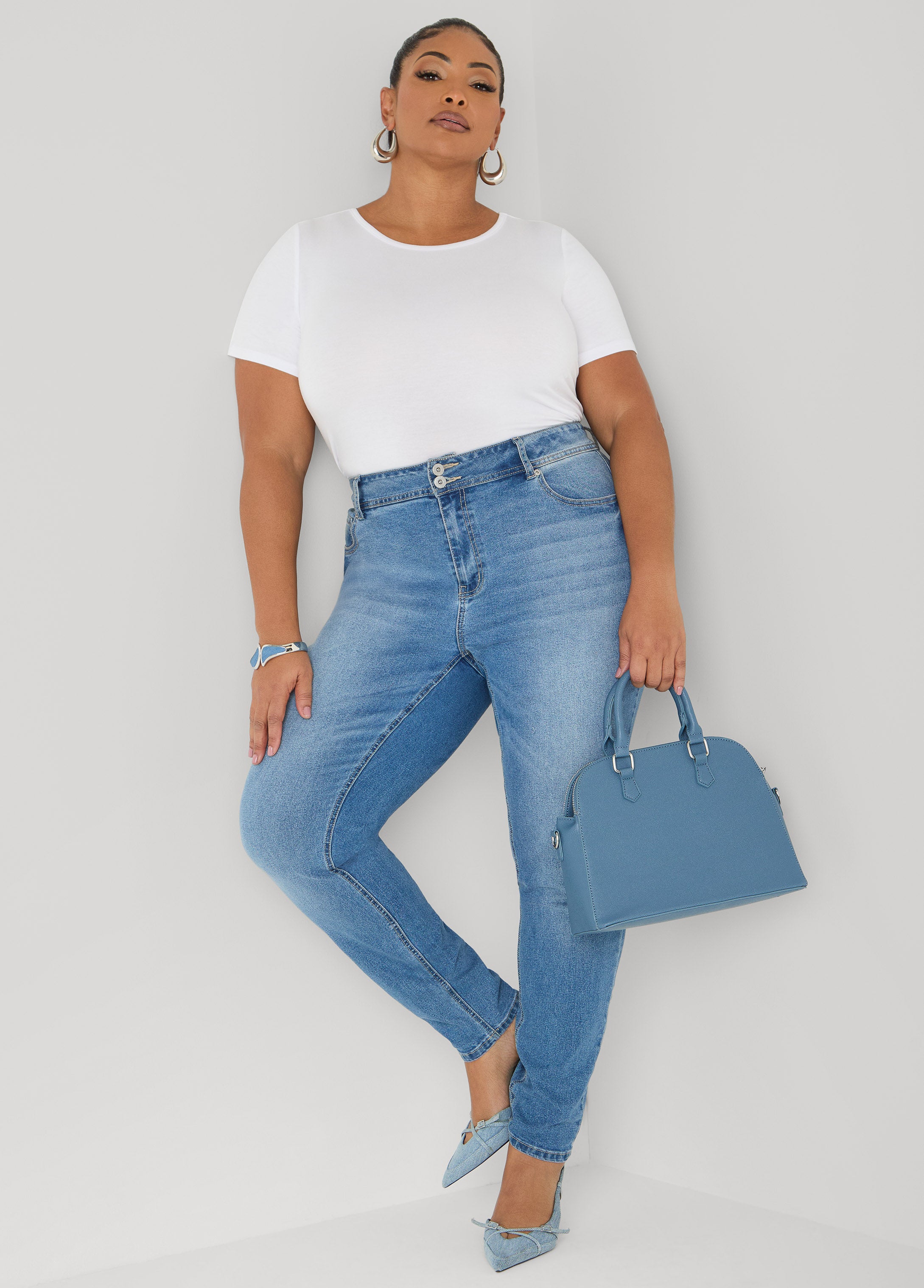 Plus Size Short Sleeve Tee Basic T Shirt Essential Top Jersey Tee