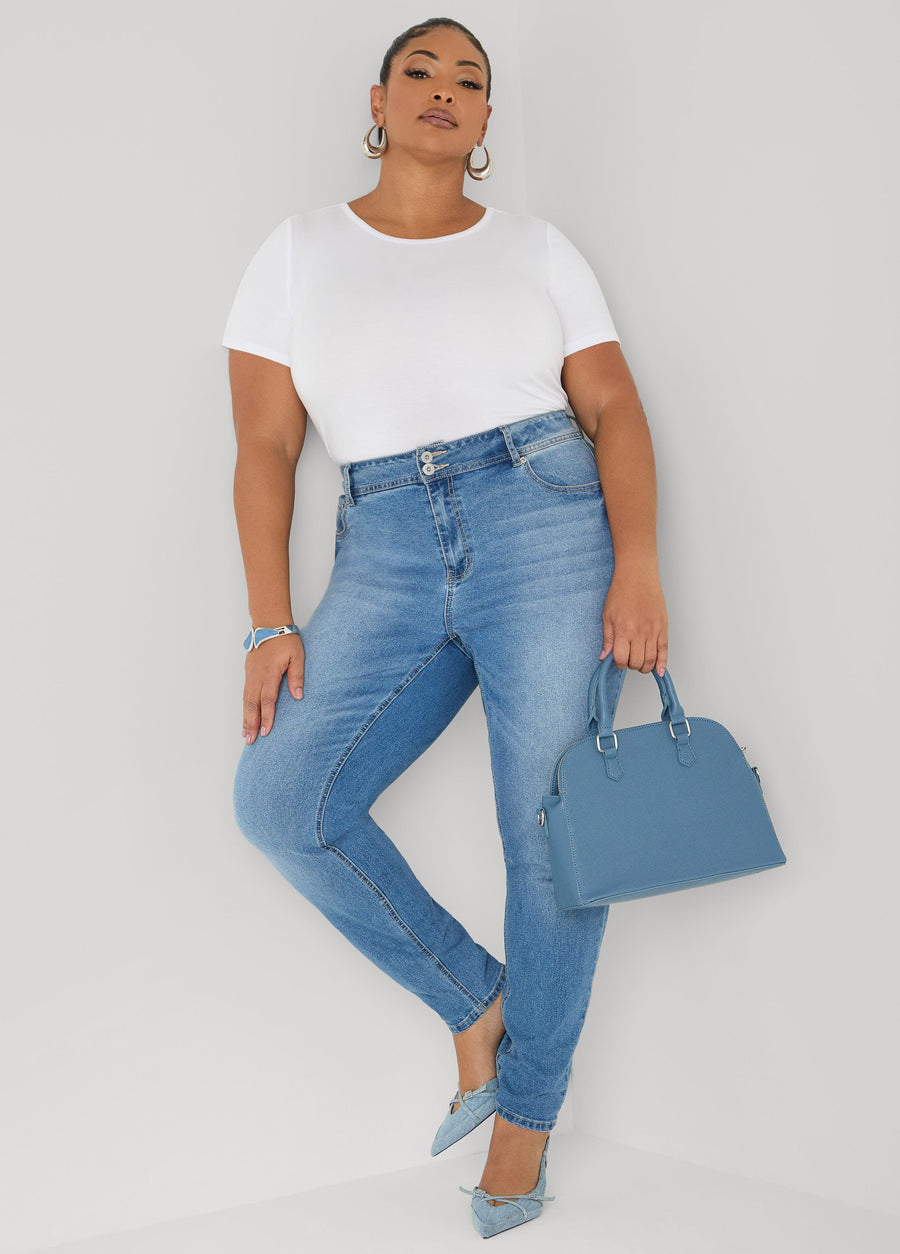 Plus Size Short Sleeve Tee Basic T Shirt Essential Top Jersey Tee