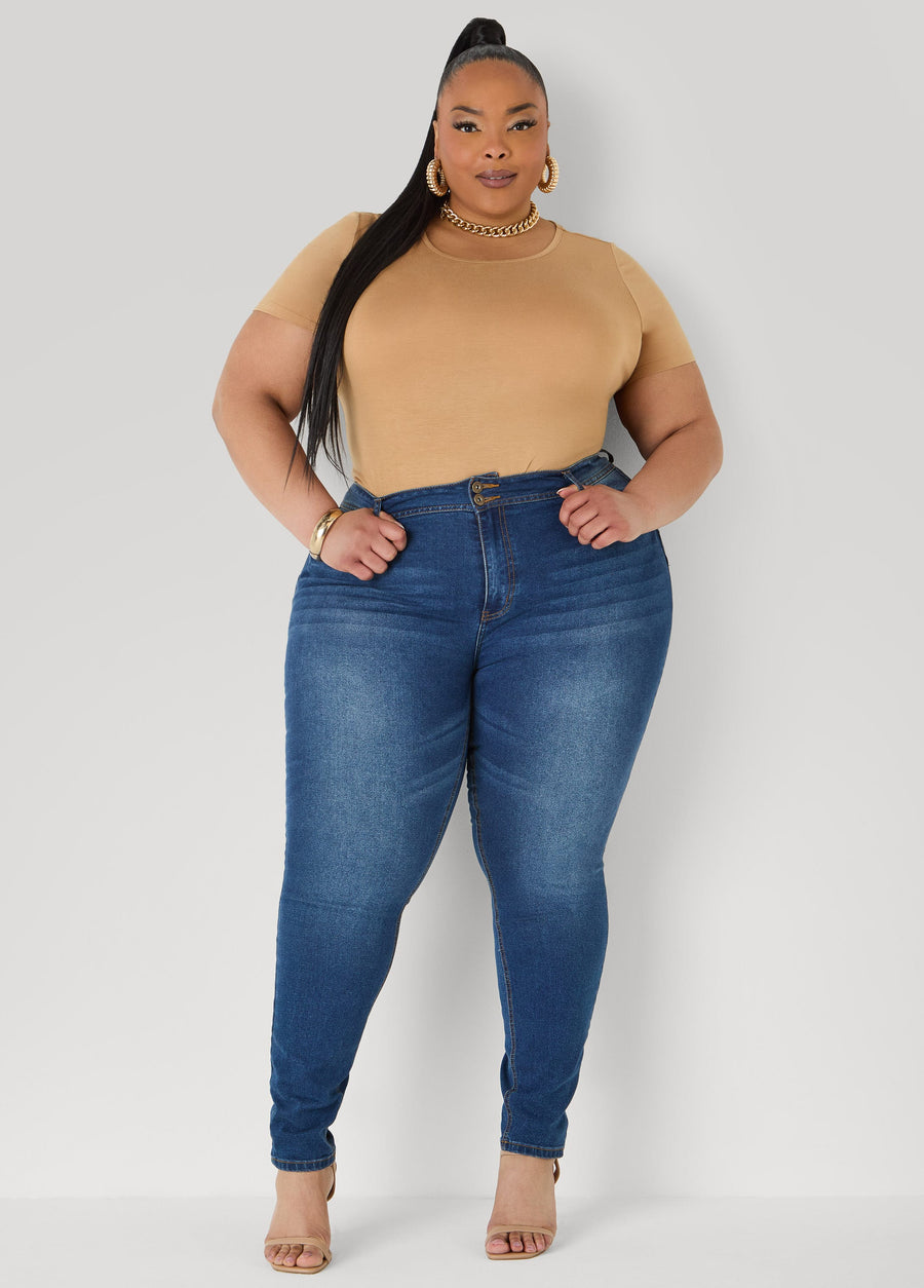 Plus Size Short Sleeve Tee Basic T Shirt Essential Top Jersey Tee