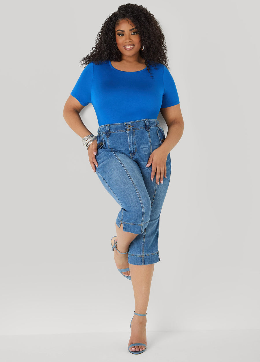 Plus Size Short Sleeve Tee Basic T Shirt Essential Top Jersey Tee