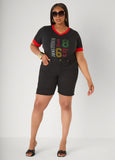 Plus Size Crystal Juneteenth Tee Shirt Plus Size 1865 Graphic T Shirt