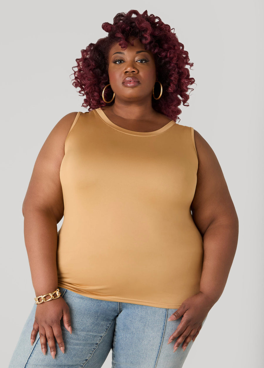 Plus Size Basic Knit Cami Top