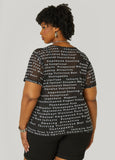 Flocked Affirmations Mesh Tee