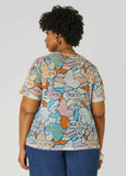 Peace Print Mesh Tee