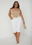 Plus Size Cowl Neck Top Plus Size Knit Tank Plus Size Knitted Top