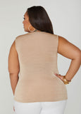 Draped Metallic Top