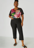Floral Print Mesh Tee
