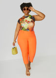 Abstract Print Mesh Top
