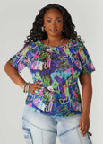Printed Mesh Tee
