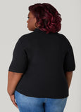 V Neck Ribbed Top
