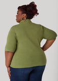 V Neck Ribbed Top