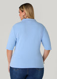 V Neck Ribbed Top
