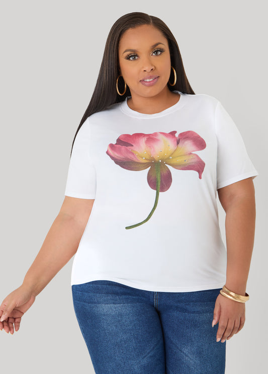 Crystal Flower Graphic Tee