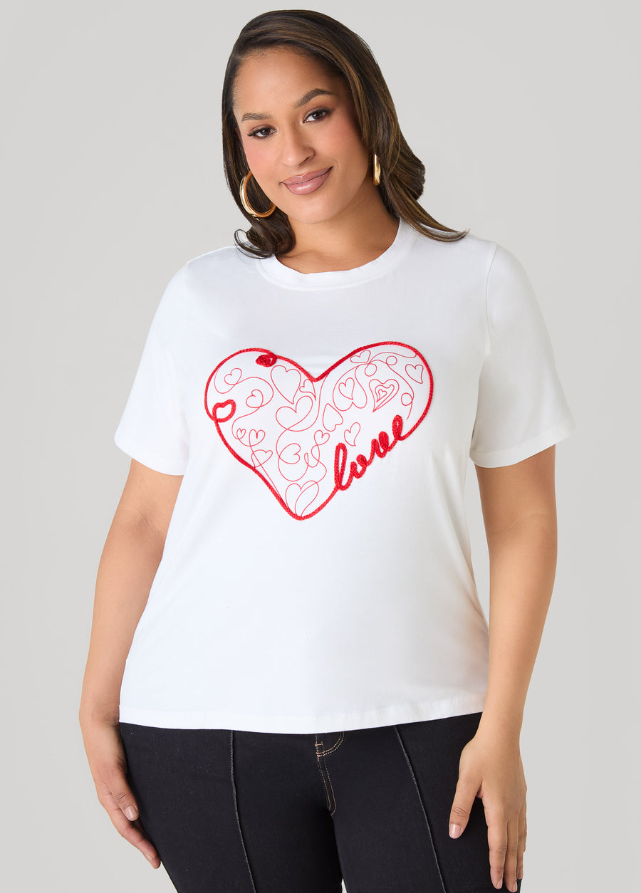 Love Embellished Graphic Tee