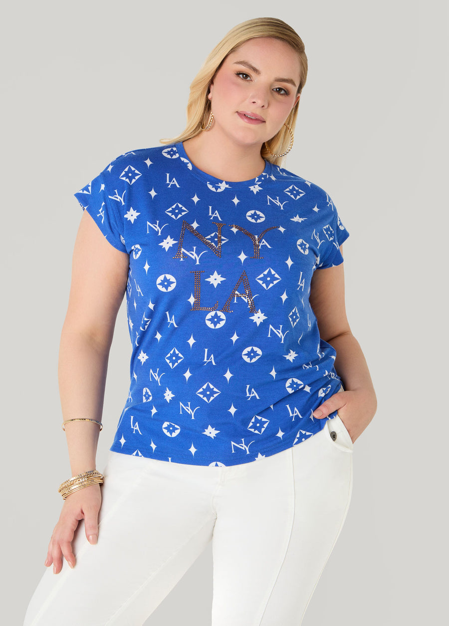 NY To LA Printed Tee