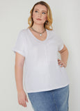 Sequined Metallic Jersey Tee