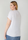 Sequined Metallic Jersey Tee