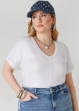 Sequined Metallic Jersey Tee