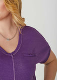 Sequined Metallic Jersey Tee