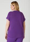 Sequined Metallic Jersey Tee