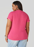 Sequined Metallic Jersey Tee