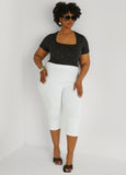Square Neck Crystal Tee
