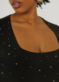 Square Neck Crystal Tee