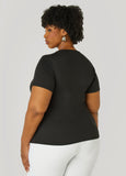 Square Neck Crystal Tee