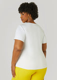 Square Neck Crystal Tee